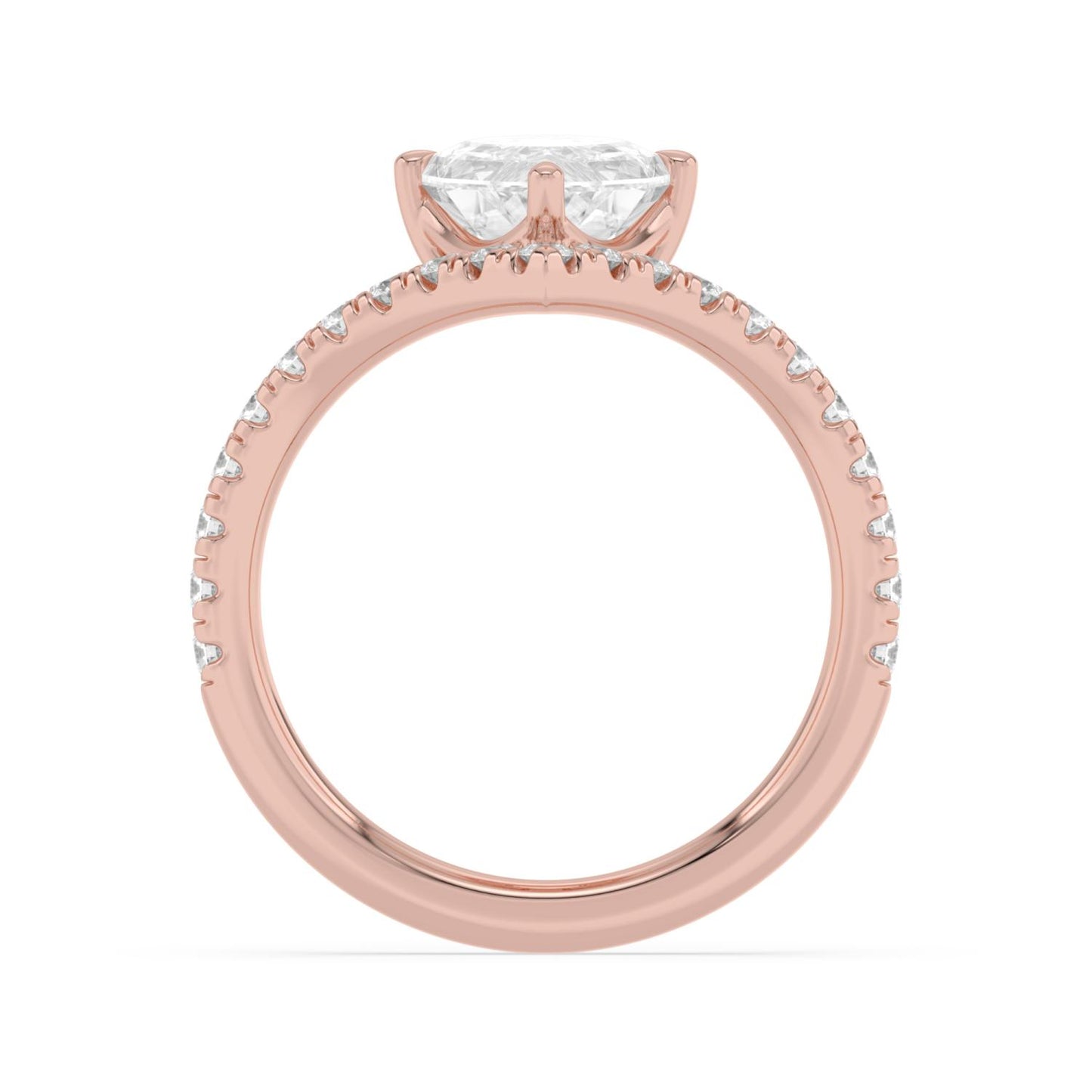 10K Rose Gold Lab Grown Diamond ENGAGEMENT RINGS 3.38 ctw ER00197LSOV-3