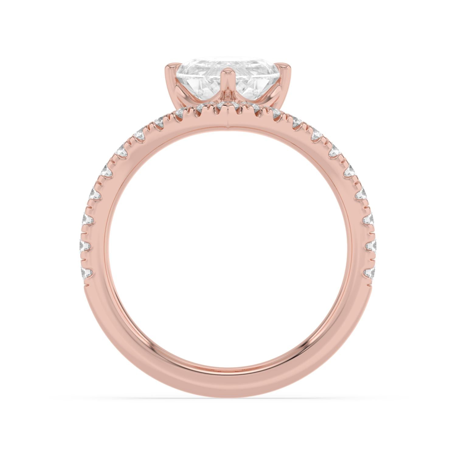 10K Rose Gold Lab Grown Diamond ENGAGEMENT RINGS 3.38 ctw ER00197LSOV-3