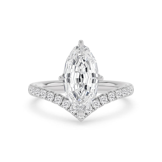 10K White Gold Lab Grown Diamond ENGAGEMENT RINGS 3.38 ctw ER00197LSOV-3