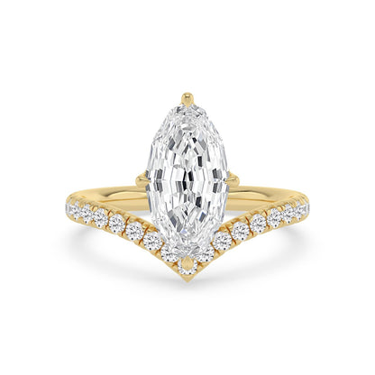 10K Yellow Gold Lab Grown Diamond ENGAGEMENT RINGS 3.38 ctw ER00197LSOV-3