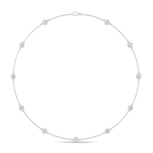 9K White Gold Lab Grown Diamond NECKLACE 1.75 ctw N08016-1.75CT