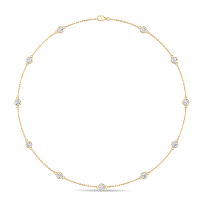 9K Yellow Gold Lab Grown Diamond NECKLACE 1.75 ctw N08016-1.75CT