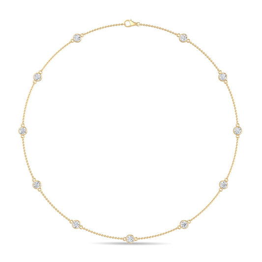 9K Yellow Gold Lab Grown Diamond NECKLACE 1.75 ctw N08016-1.75CT