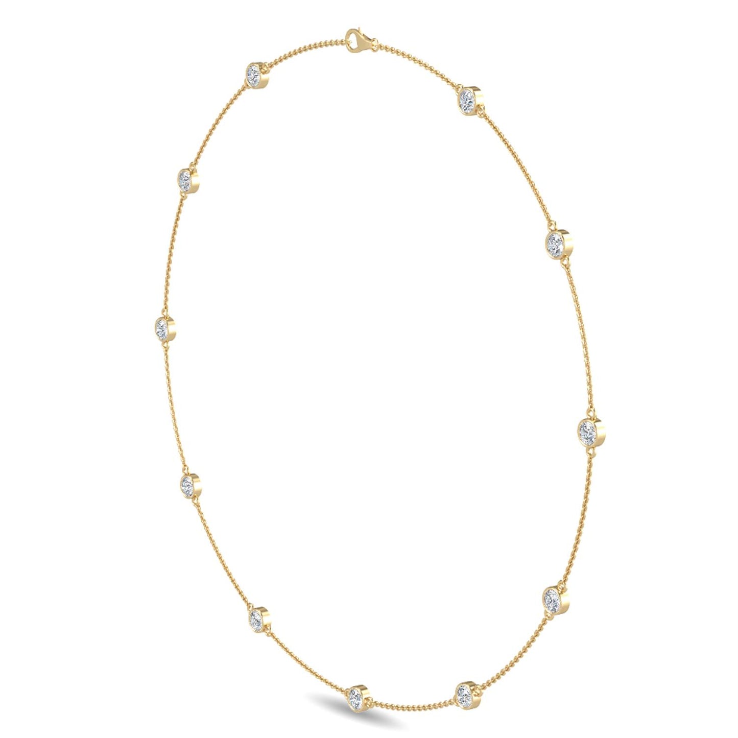 9K Yellow Gold Lab Grown Diamond NECKLACE 1.75 ctw N08016-1.75CT