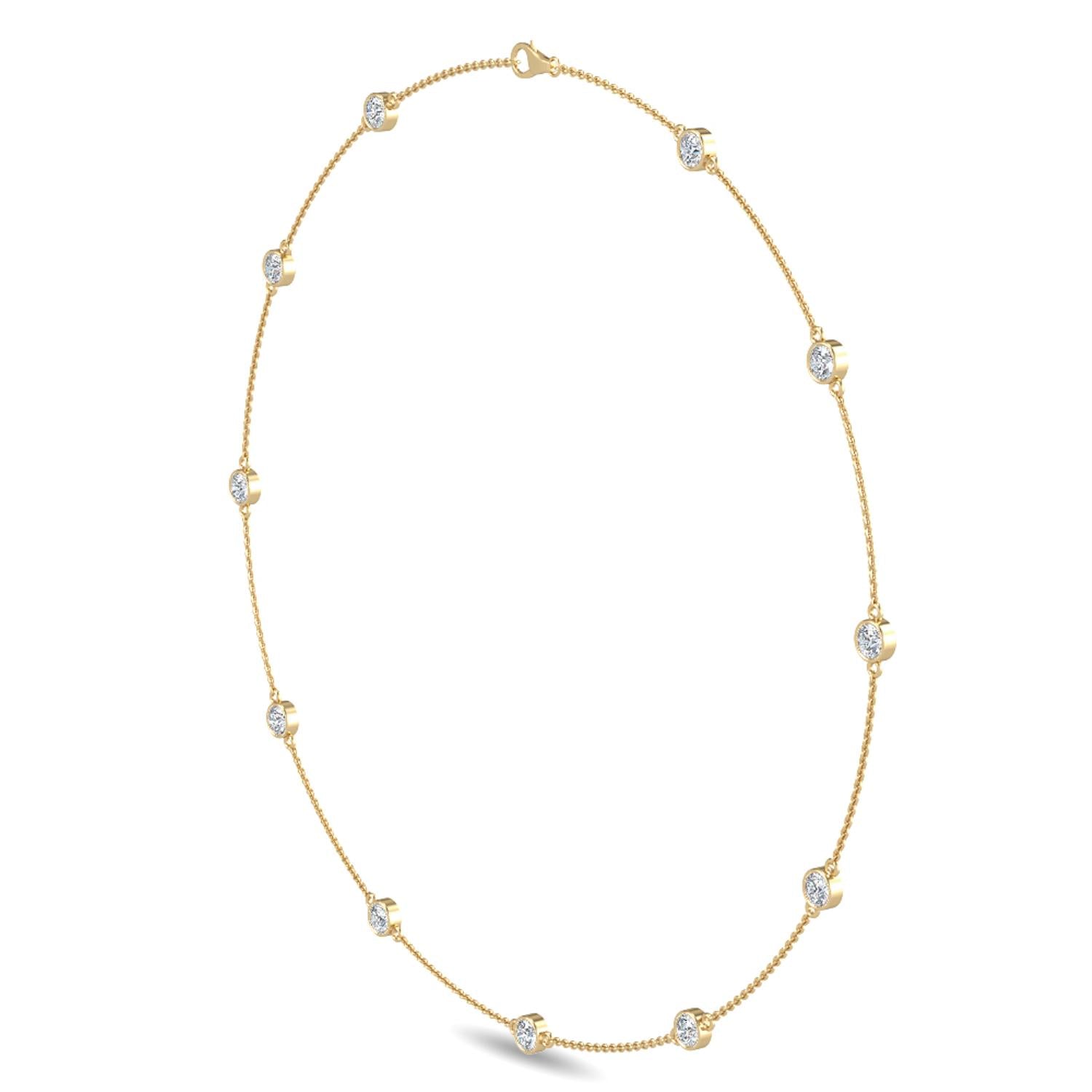 9K Yellow Gold Lab Grown Diamond NECKLACE 1.75 ctw N08016-1.75CT