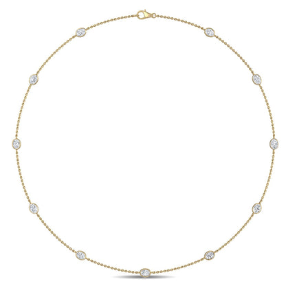 9K Yellow Gold Lab Grown Diamond NECKLACE 1.34 ctw N08016OV-1.33CT