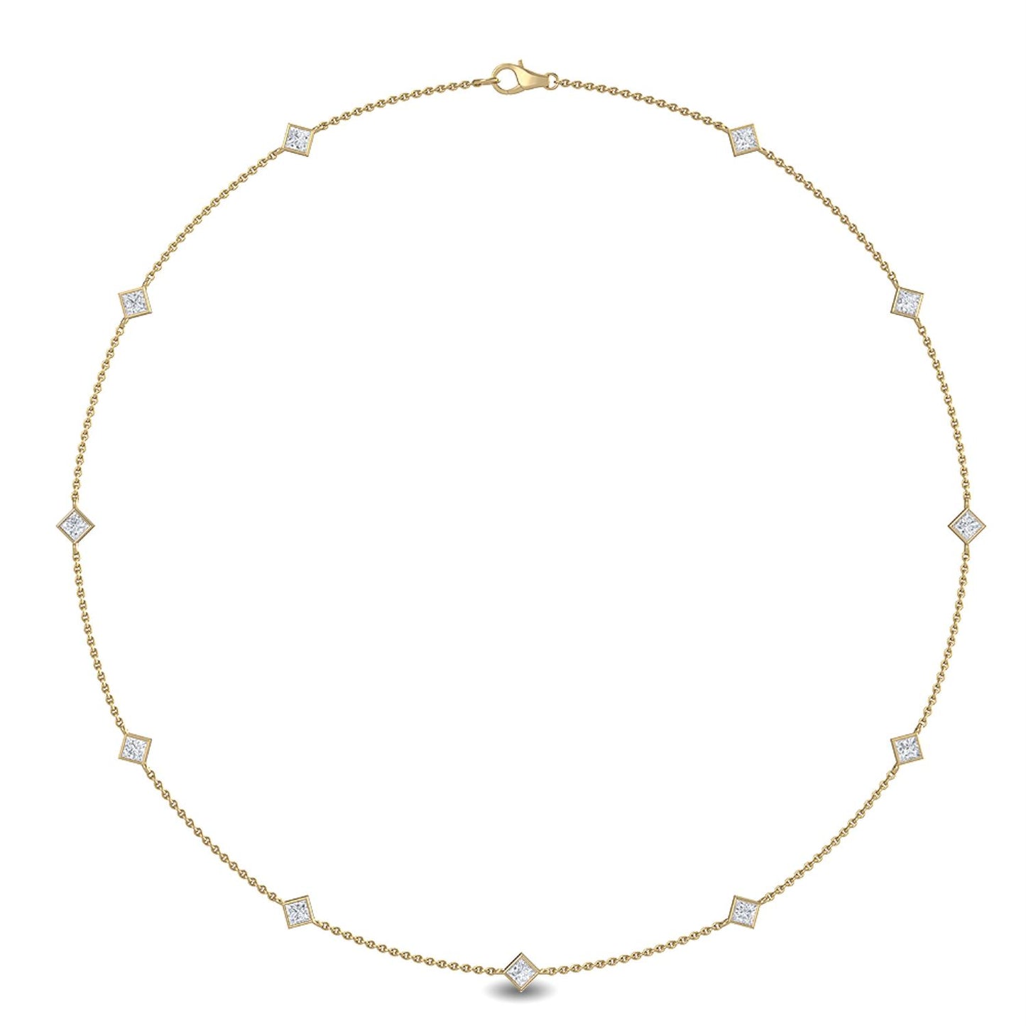 9K Yellow Gold Lab Grown Diamond NECKLACE 1.04 ctw N08016PR-1.10CT