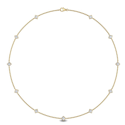 9K Yellow Gold Lab Grown Diamond NECKLACE 1.04 ctw N08016PR-1.10CT