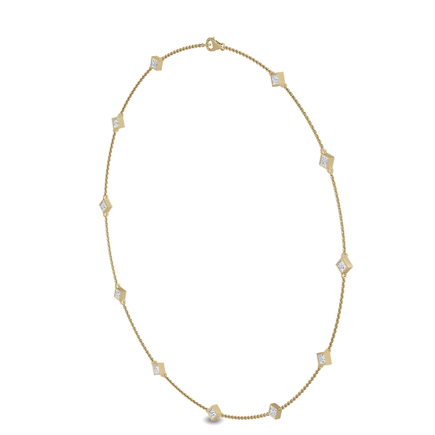 9K Yellow Gold Lab Grown Diamond NECKLACE 1.04 ctw N08016PR-1.10CT
