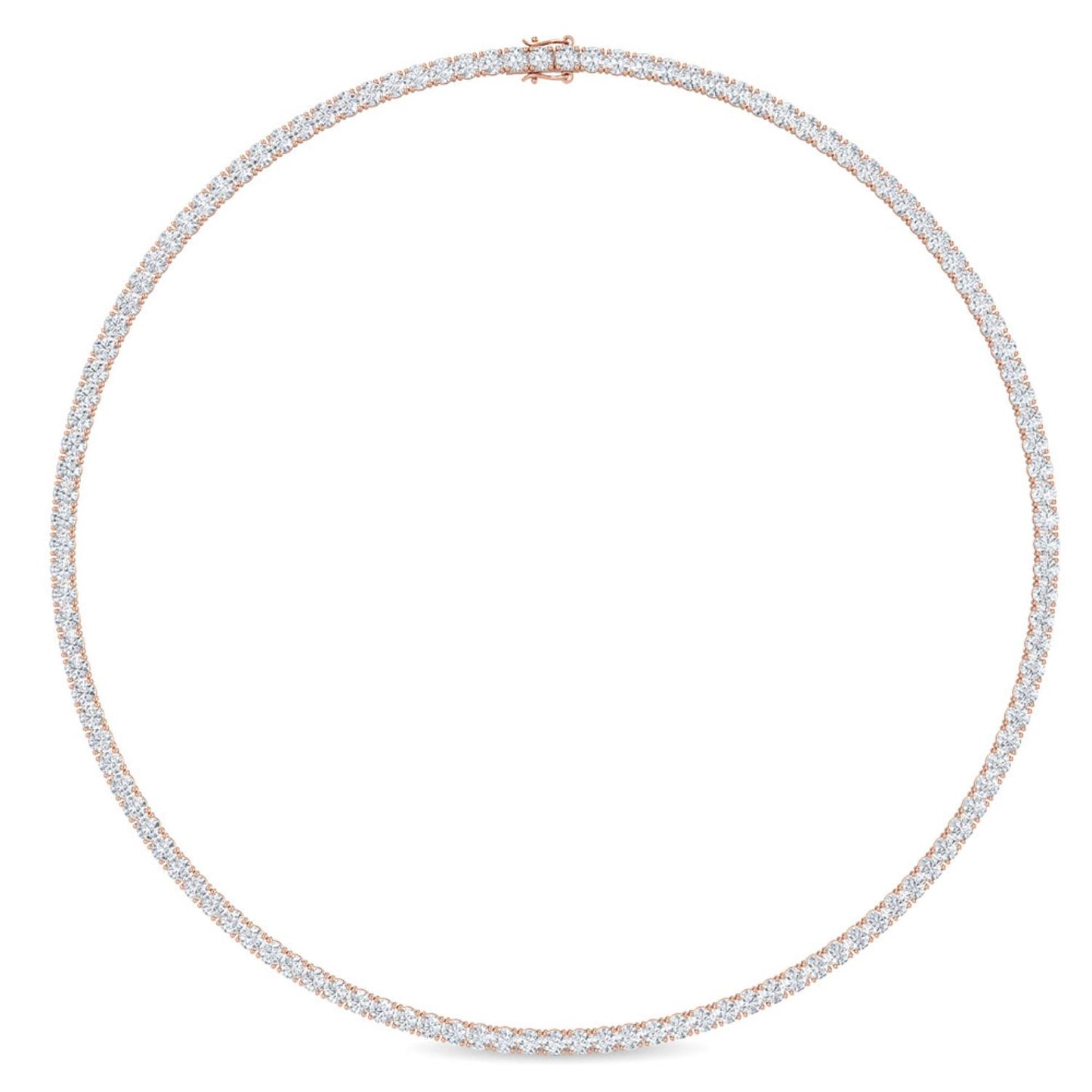 9K Rose Gold Lab Grown Diamond NECKLACE 15.70 ctw N08019-15.68CT-18IN