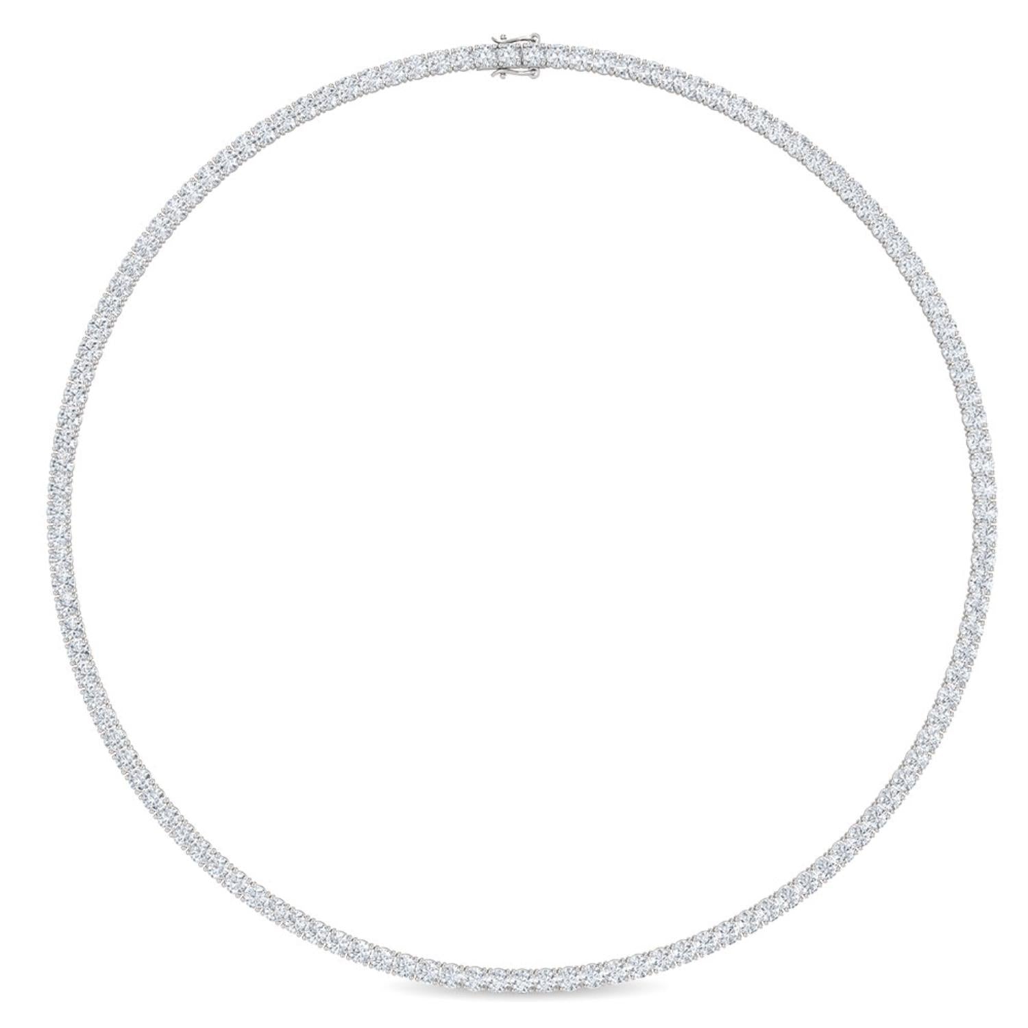 9K White Gold Lab Grown Diamond NECKLACE 12.24 ctw N08019-12.25CT-16IN