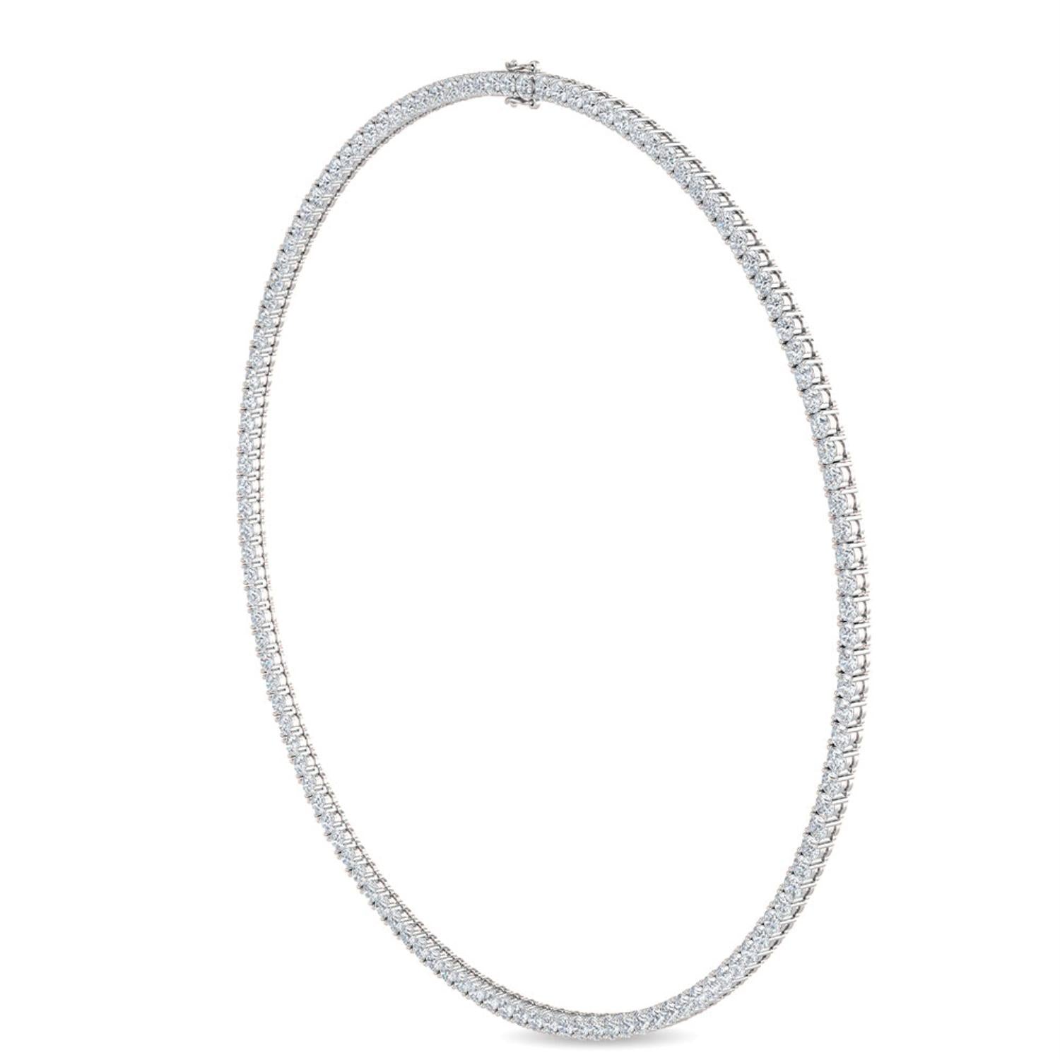9K White Gold Lab Grown Diamond NECKLACE 15.70 ctw N08019-15.68CT-18IN