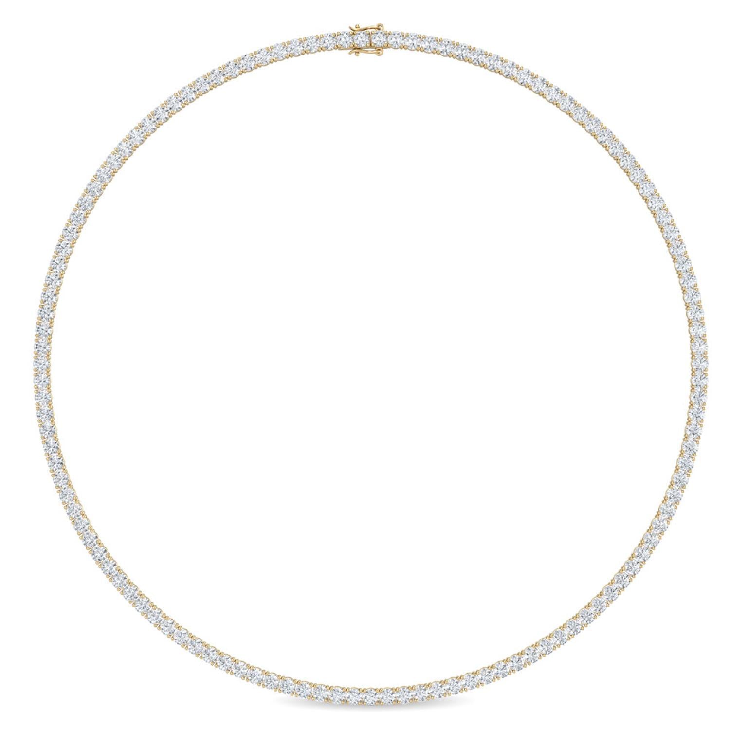 9K Yellow Gold Lab Grown Diamond NECKLACE 15.70 ctw N08019-15.68CT-18IN