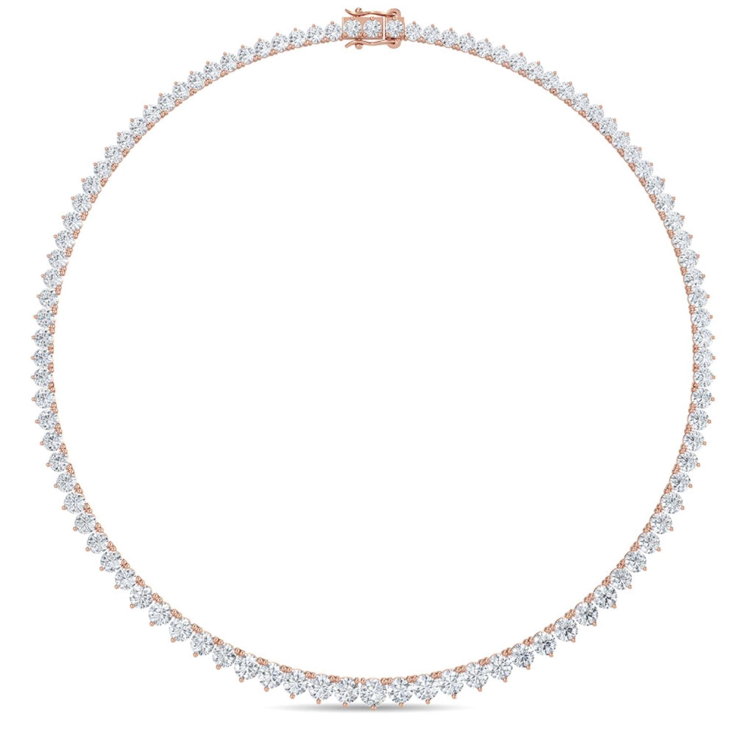 9K Rose Gold Lab Grown Diamond NECKLACE 10.02 ctw N08020-10-16IN