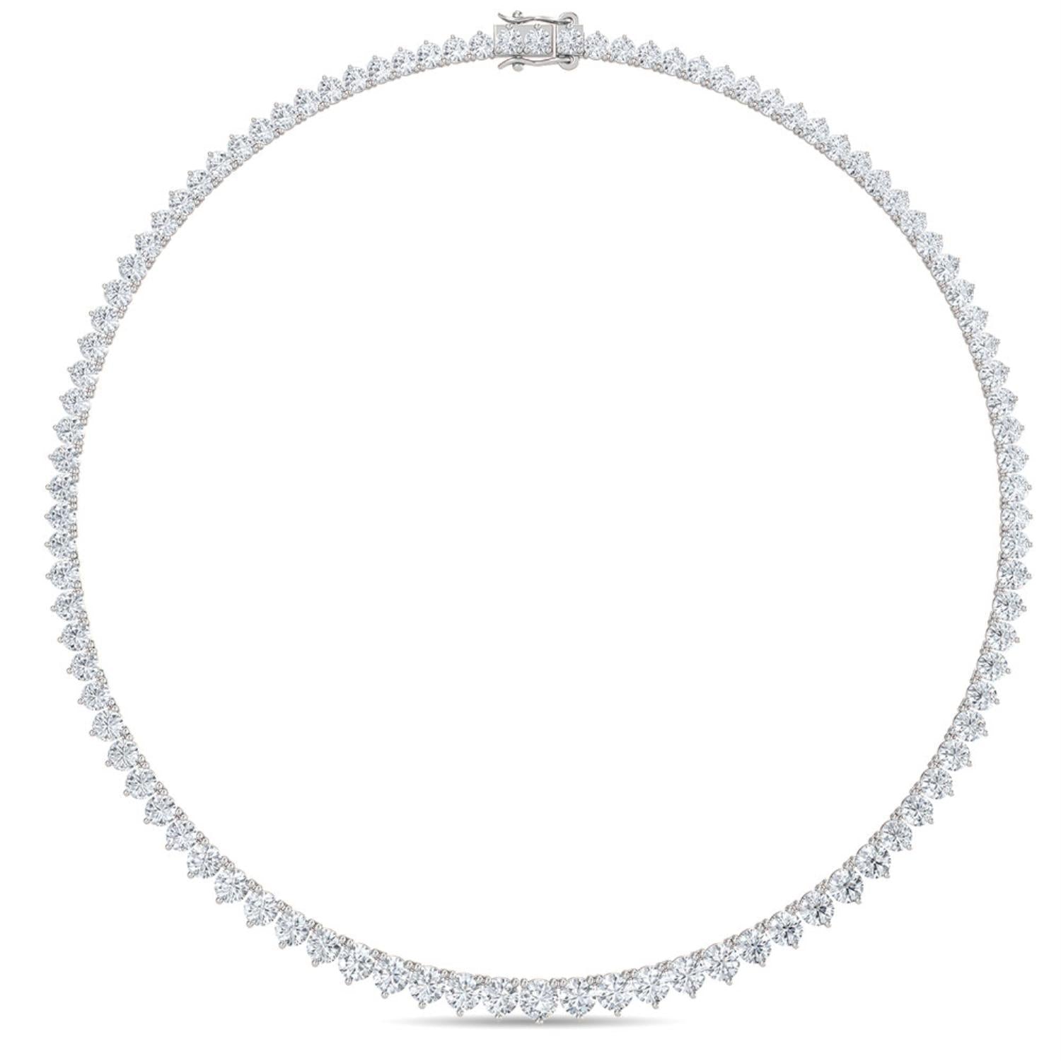 9K White Gold Lab Grown Diamond NECKLACE 10.02 ctw N08020-10-16IN
