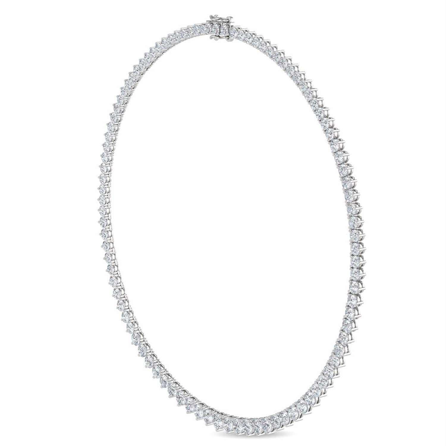 9K White Gold Lab Grown Diamond NECKLACE 10.02 ctw N08020-10-16IN