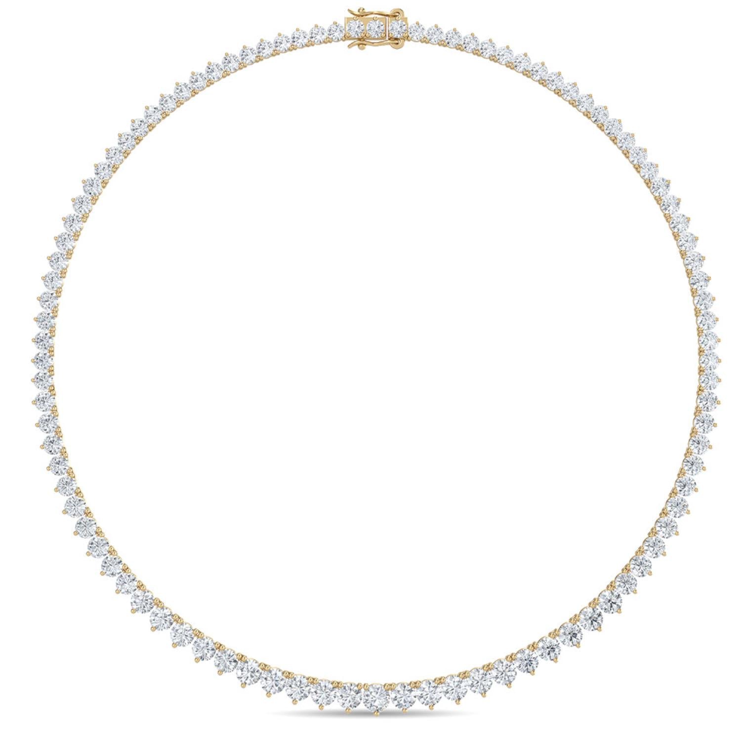 9K Yellow Gold Lab Grown Diamond NECKLACE 10.02 ctw N08020-10-16IN