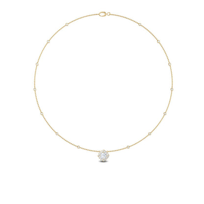 9K Yellow Gold Lab Grown Diamond NECKLACE 0.62 ctw N08026-1.15CT