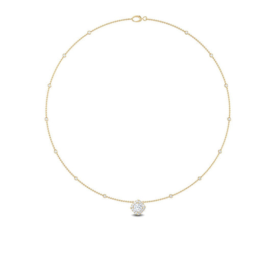 9K Yellow Gold Lab Grown Diamond NECKLACE 0.62 ctw N08026-1.15CT
