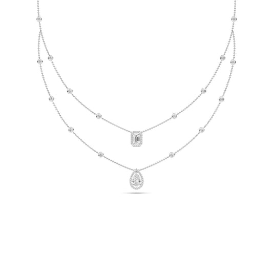 9K White Gold Lab Grown Diamond NECKLACE 2.13 ctw N08052-2