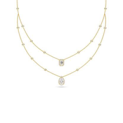 9K Yellow Gold Lab Grown Diamond NECKLACE 2.13 ctw N08052-2