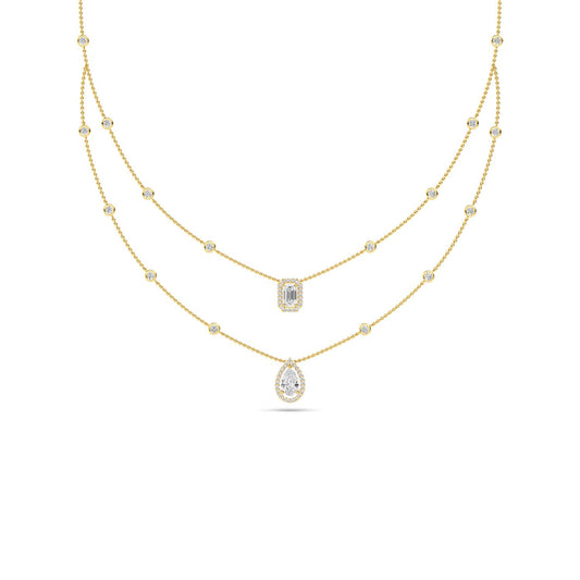 9K Yellow Gold Lab Grown Diamond NECKLACE 2.13 ctw N08052-2