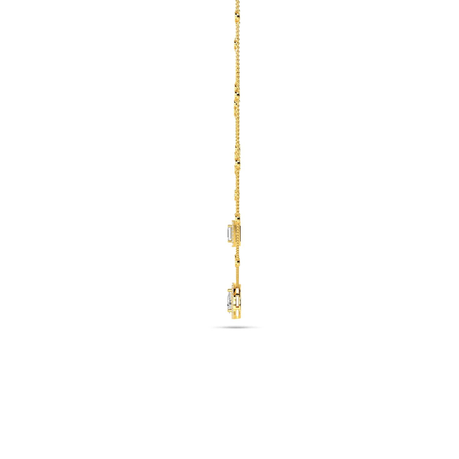 9K Yellow Gold Lab Grown Diamond NECKLACE 2.13 ctw N08052-2