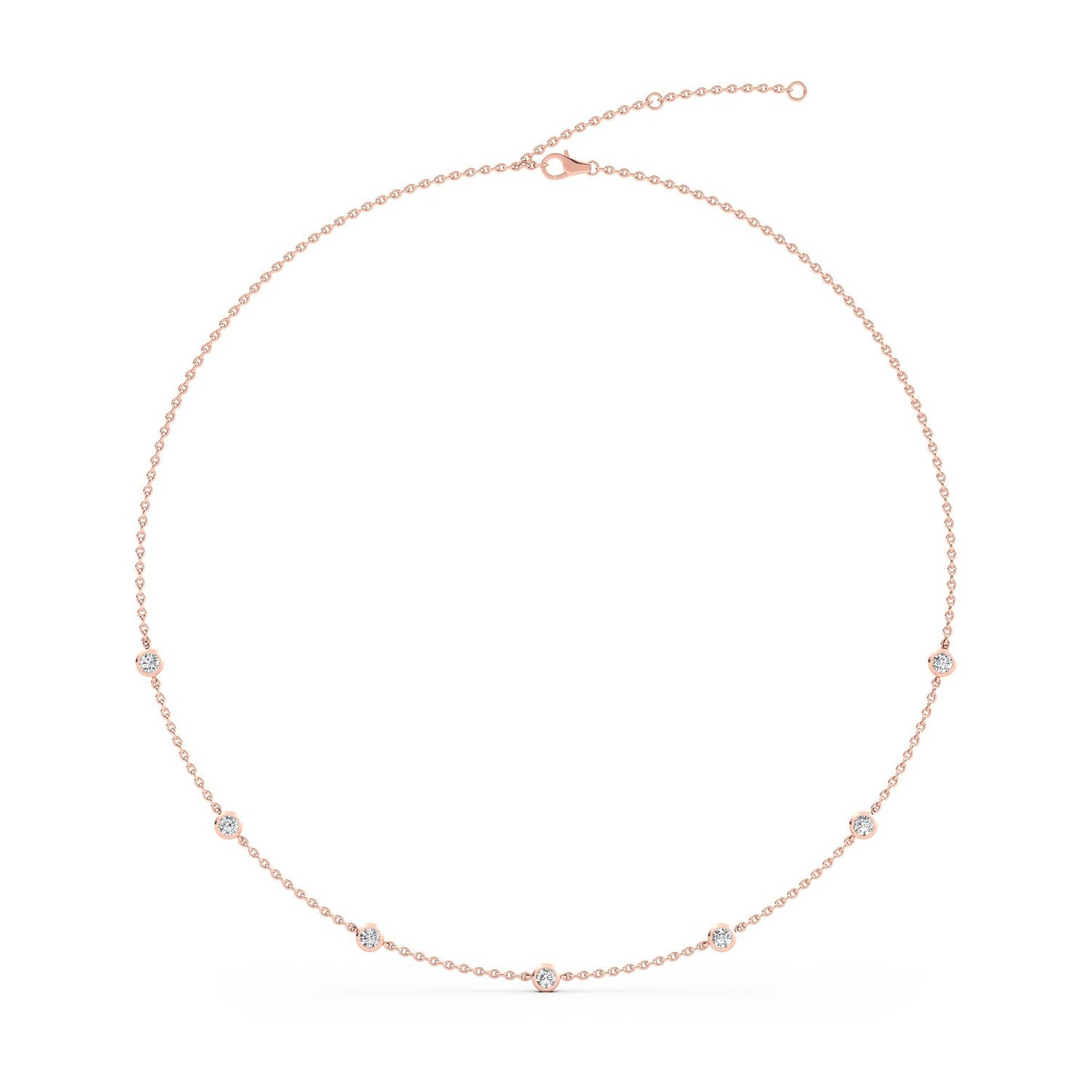 9K Rose Gold Lab Grown Diamond NECKLACE 1.00 ctw N08220-1
