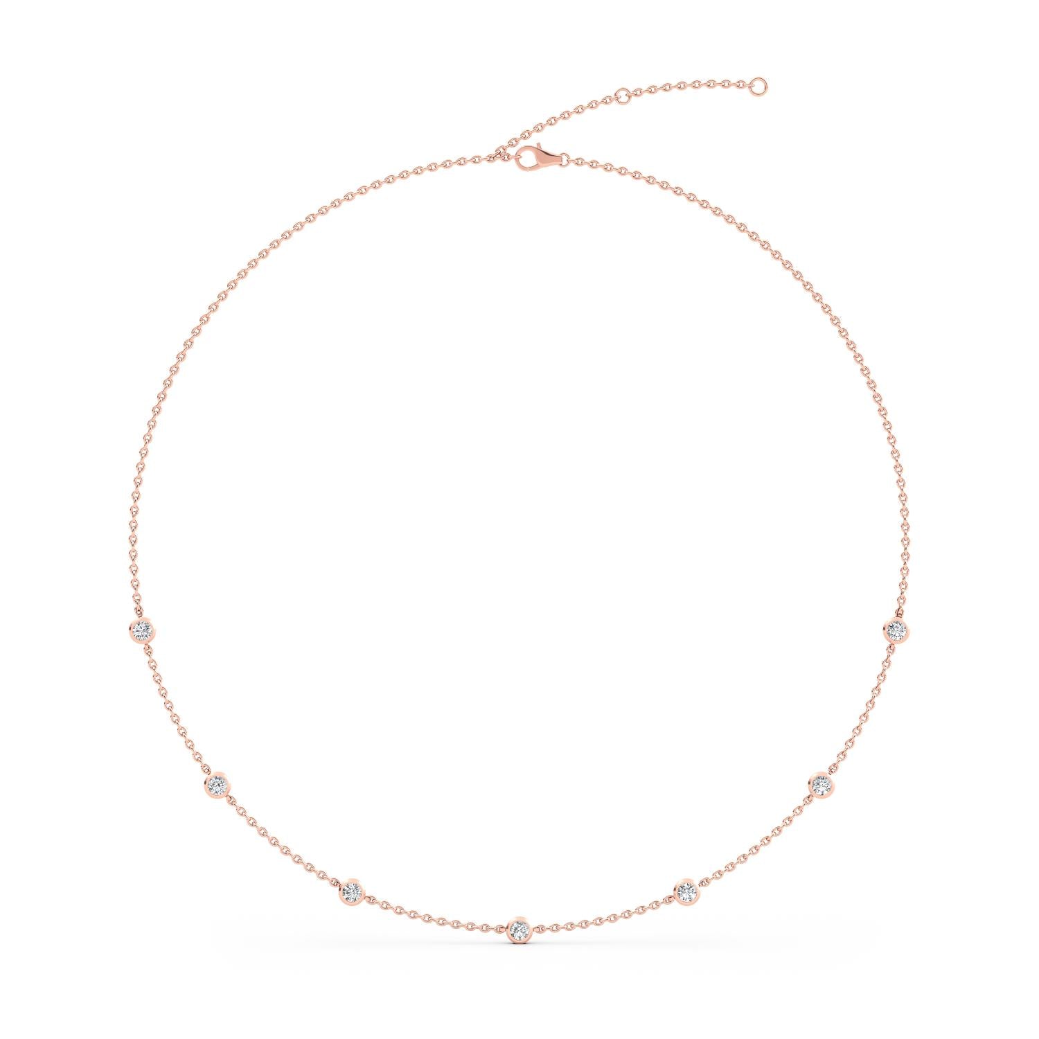 9K Rose Gold Lab Grown Diamond NECKLACE 1.00 ctw N08220-1