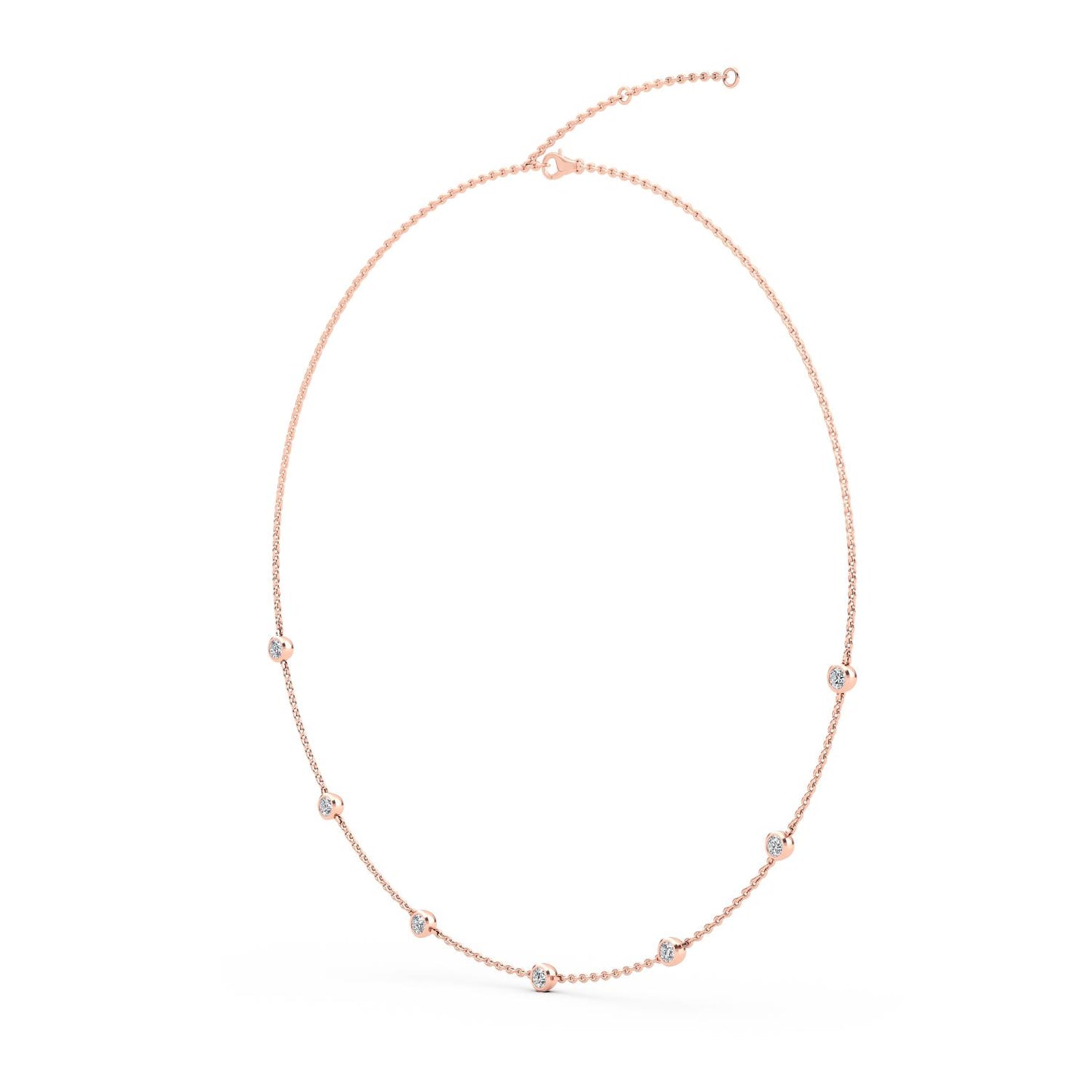 9K Rose Gold Lab Grown Diamond NECKLACE 1.00 ctw N08220-1
