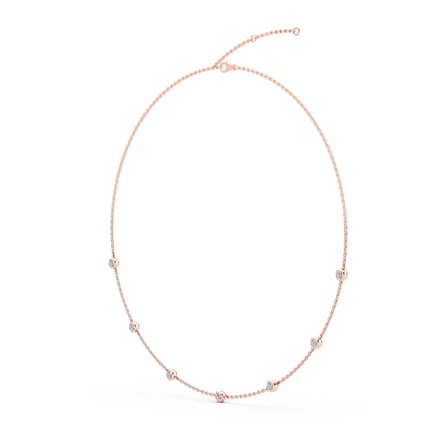 9K Rose Gold Lab Grown Diamond NECKLACE 1.00 ctw N08220-1