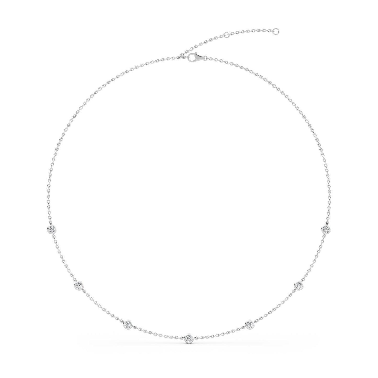 9K White Gold Lab Grown Diamond NECKLACE 1.00 ctw N08220-1
