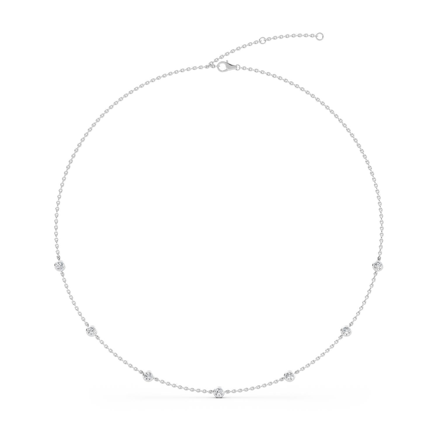 9K White Gold Lab Grown Diamond NECKLACE 1.00 ctw N08220-1