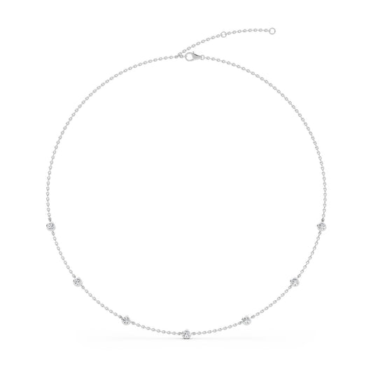 9K White Gold Lab Grown Diamond NECKLACE 1.00 ctw N08220-1