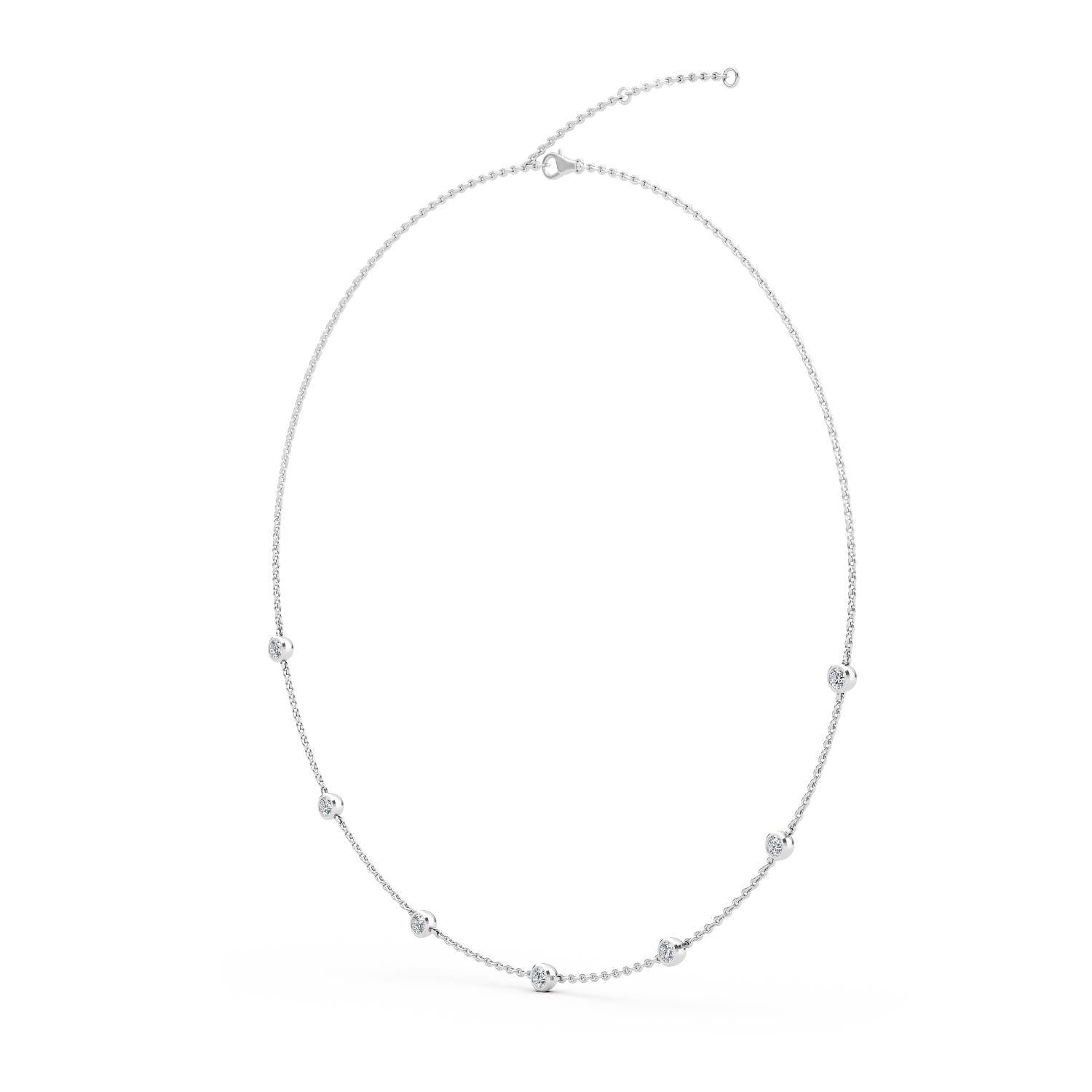 9K White Gold Lab Grown Diamond NECKLACE 1.00 ctw N08220-1