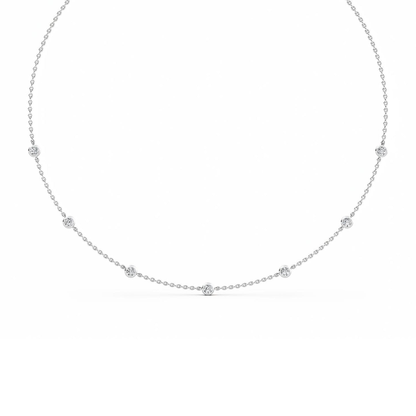 9K White Gold Lab Grown Diamond NECKLACE 1.00 ctw N08220-1