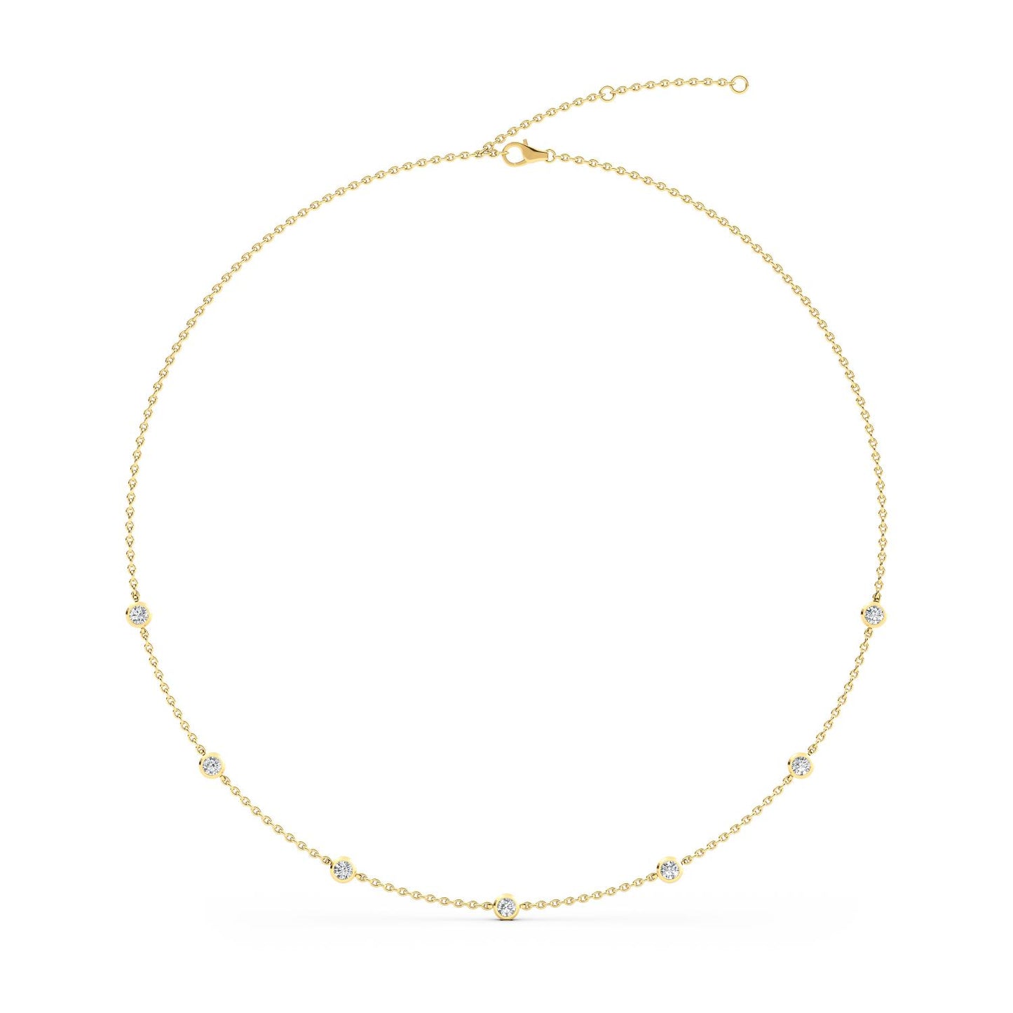 9K Yellow Gold Lab Grown Diamond NECKLACE 1.00 ctw N08220-1