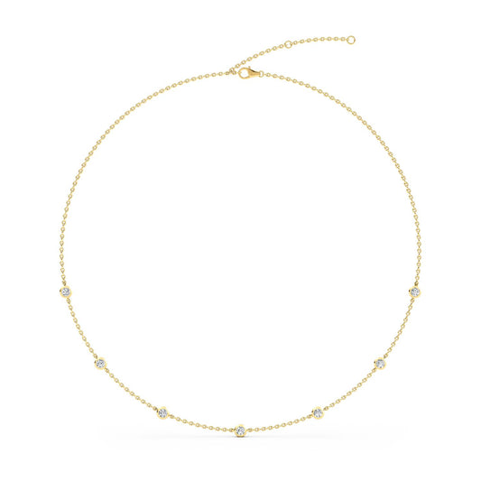 9K Yellow Gold Lab Grown Diamond NECKLACE 1.00 ctw N08220-1