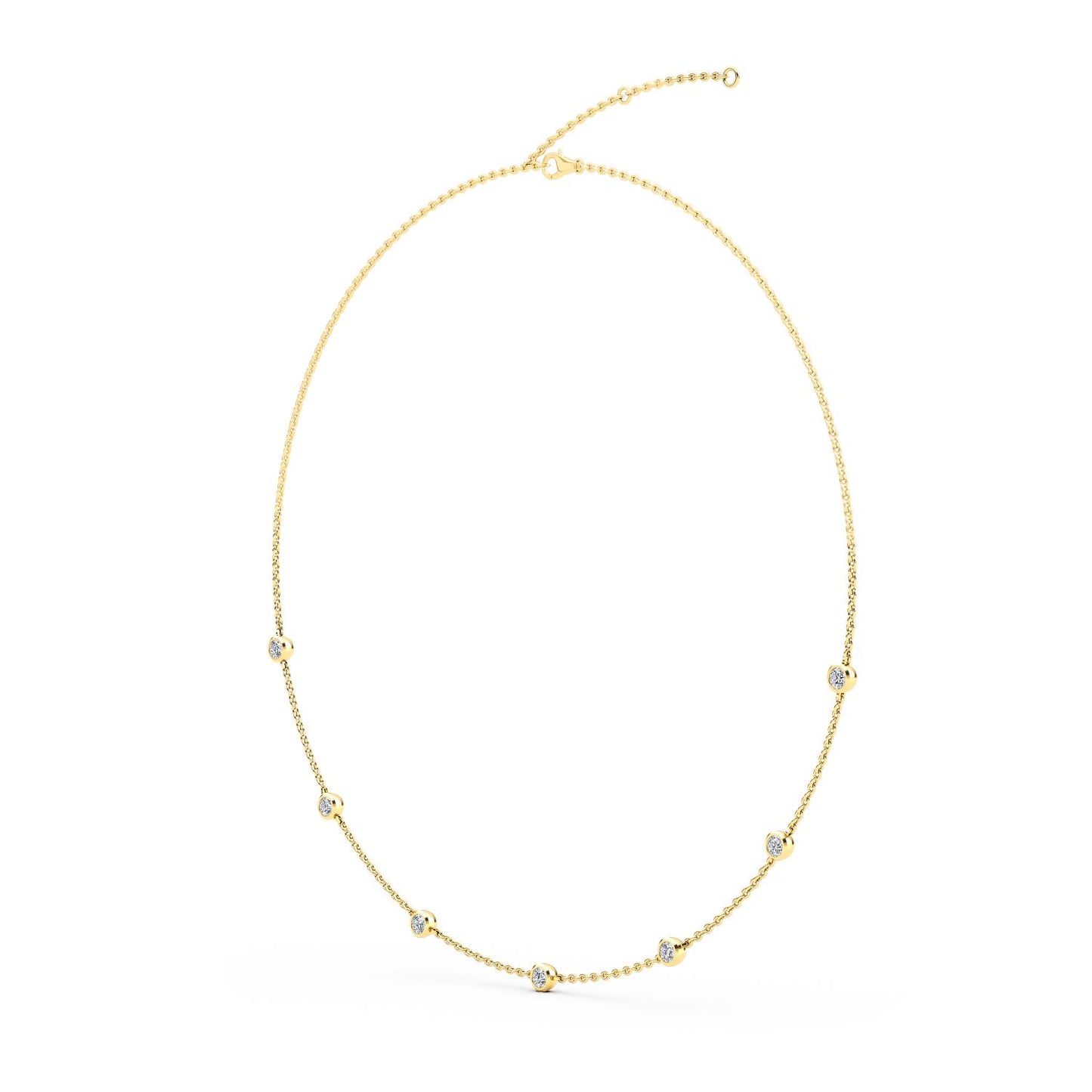 9K Yellow Gold Lab Grown Diamond NECKLACE 1.00 ctw N08220-1
