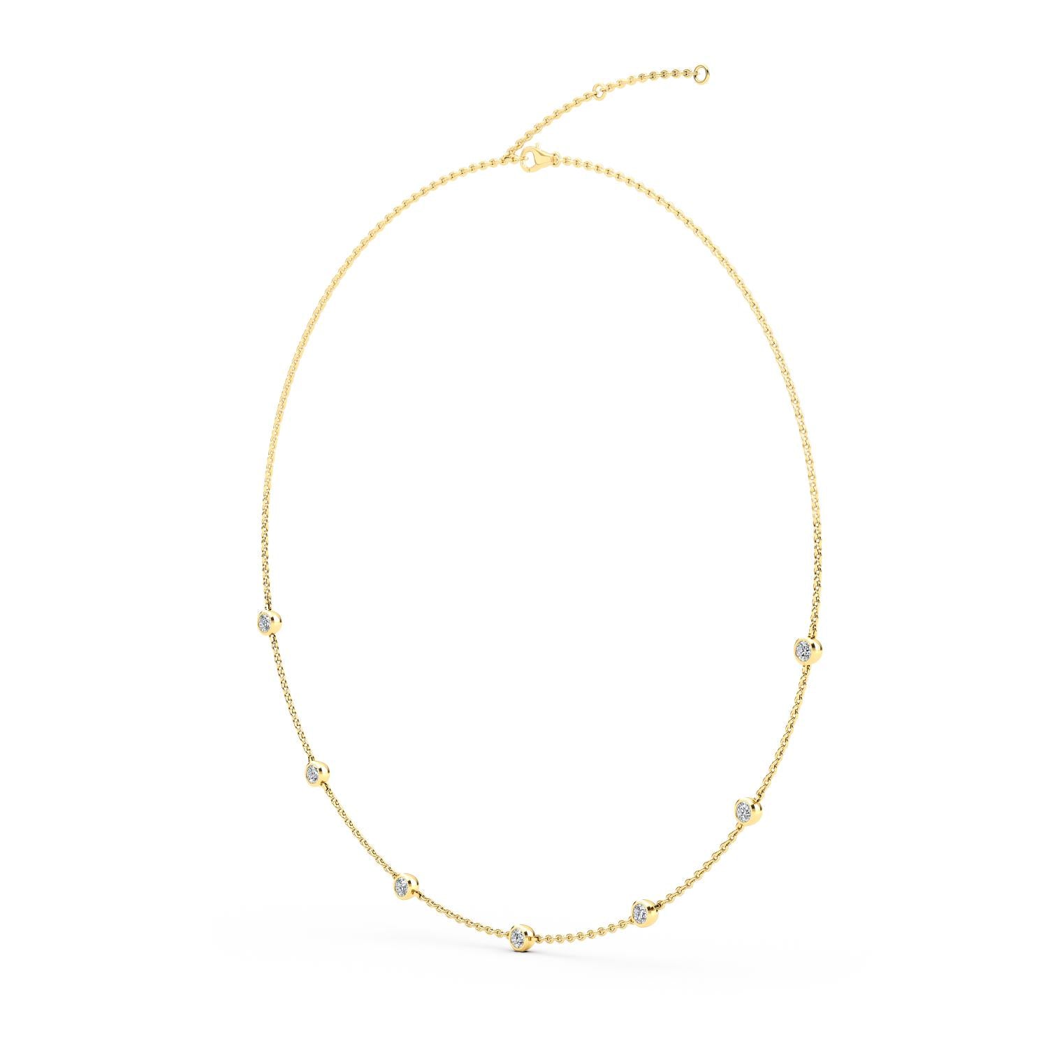 9K Yellow Gold Lab Grown Diamond NECKLACE 1.00 ctw N08220-1