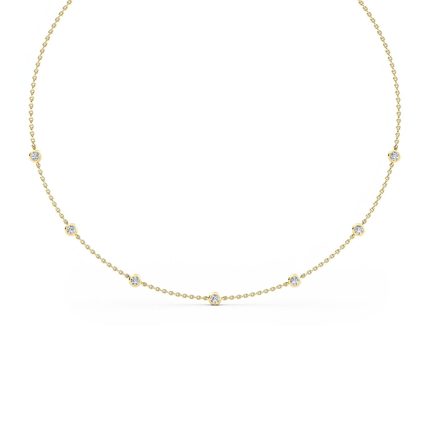 9K Yellow Gold Lab Grown Diamond NECKLACE 1.00 ctw N08220-1