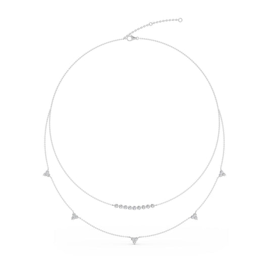 9K White Gold Lab Grown Diamond NECKLACE 1.96 ctw N08235-2-18IN