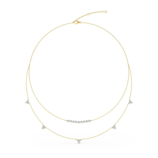 9K Yellow Gold Lab Grown Diamond NECKLACE 1.96 ctw N08235-2-18IN