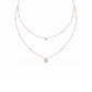 9K Rose Gold Lab Grown Diamond NECKLACE 1.69 ctw N08236-1.75CT-18IN