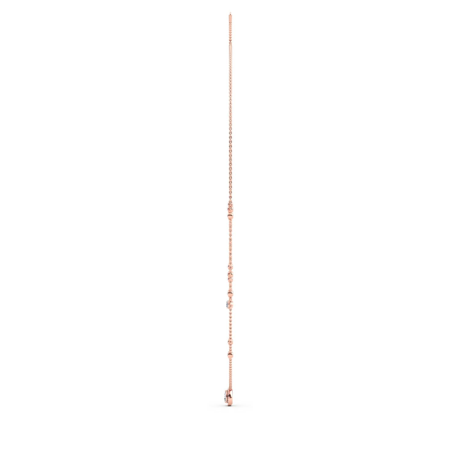 9K Rose Gold Lab Grown Diamond NECKLACE 1.69 ctw N08236-1.75CT-18IN