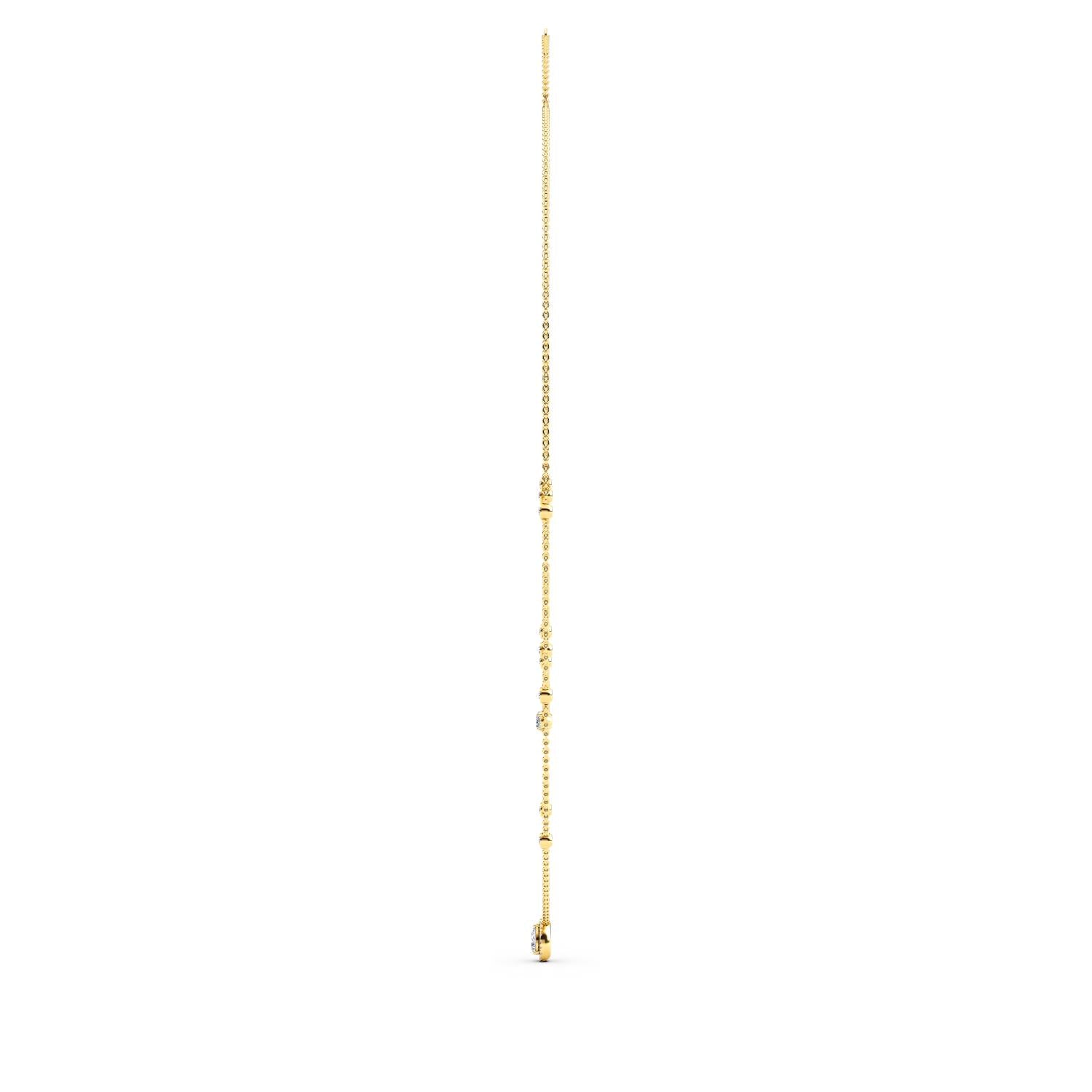 9K Yellow Gold Lab Grown Diamond NECKLACE 1.69 ctw N08236-1.75CT-18IN