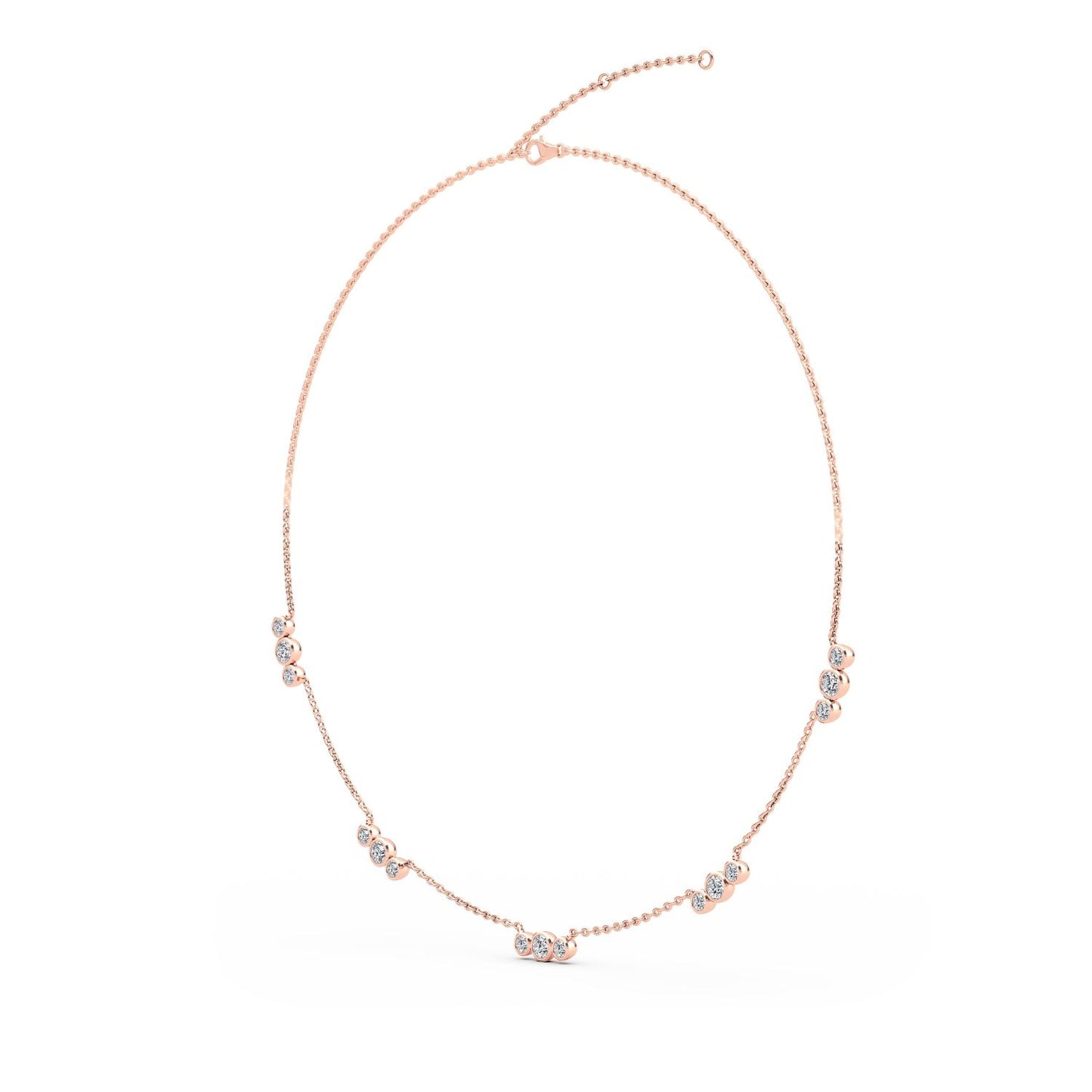 9K Rose Gold Lab Grown Diamond NECKLACE 2.27 ctw N08237-2.20CT-18IN