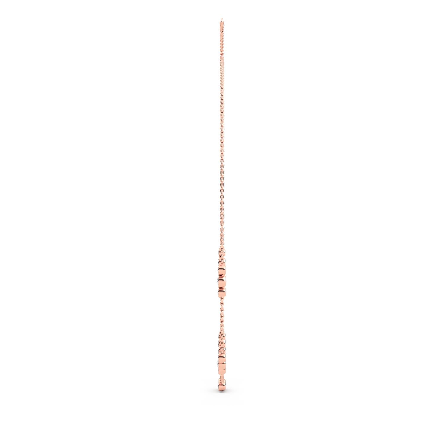 9K Rose Gold Lab Grown Diamond NECKLACE 2.27 ctw N08237-2.20CT-18IN