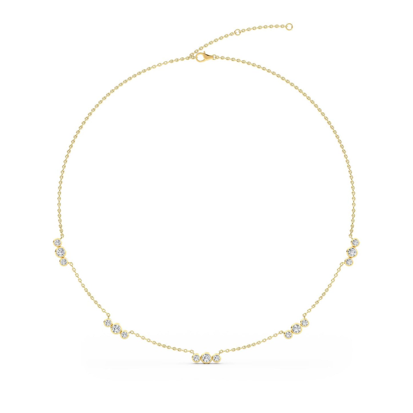 9K Yellow Gold Lab Grown Diamond NECKLACE 2.27 ctw N08237-2.20CT-18IN
