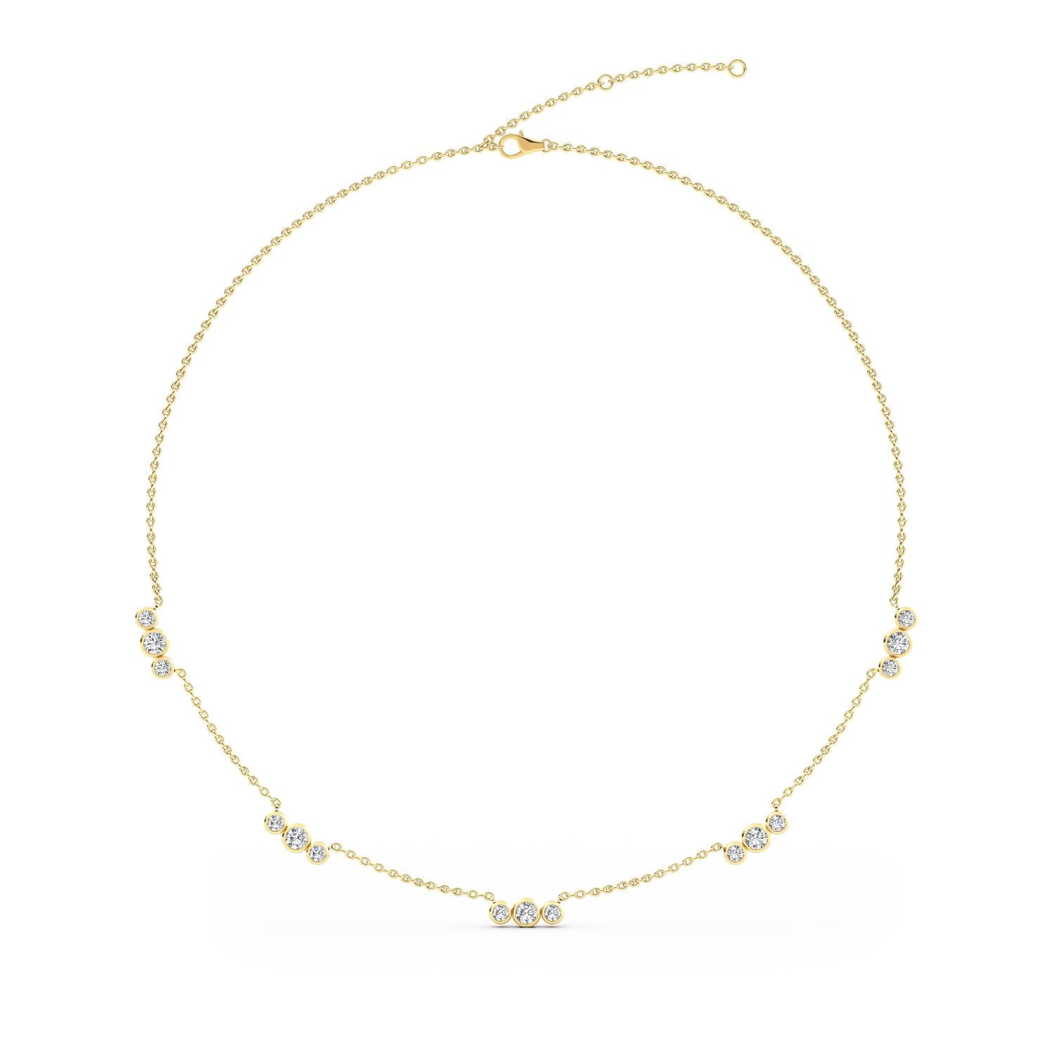 9K Yellow Gold Lab Grown Diamond NECKLACE 2.27 ctw N08237-2.20CT-18IN